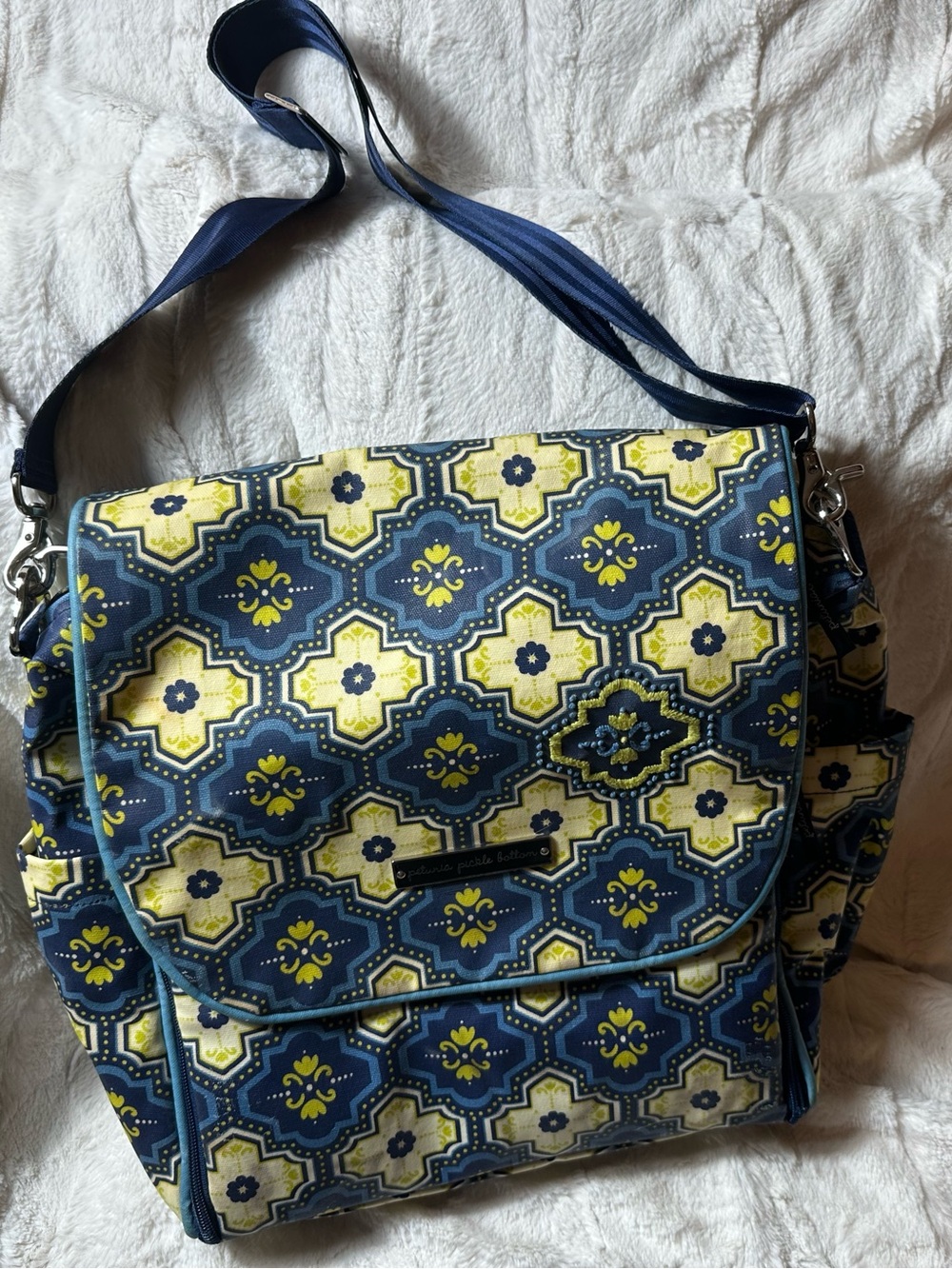 Petunia Pickle Bottom Boxy Backpack Diaper Bag - Majestic Murano Glazed Canvas